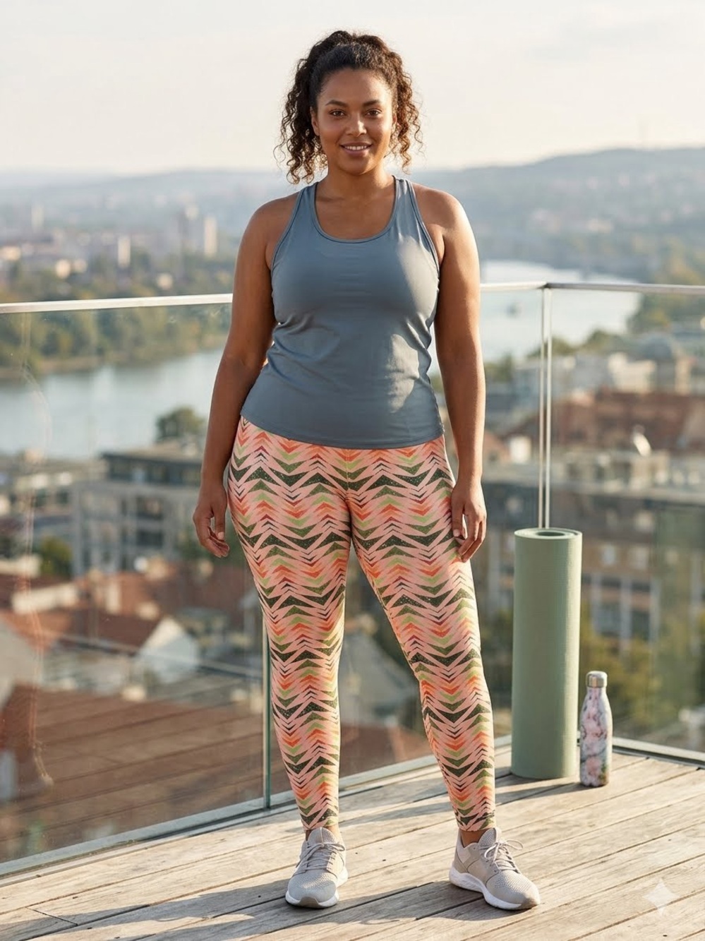 Lularoe Peach TC Patterned Leggings Size 12-18